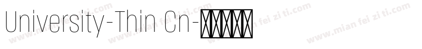 University-Thin Cn字体转换